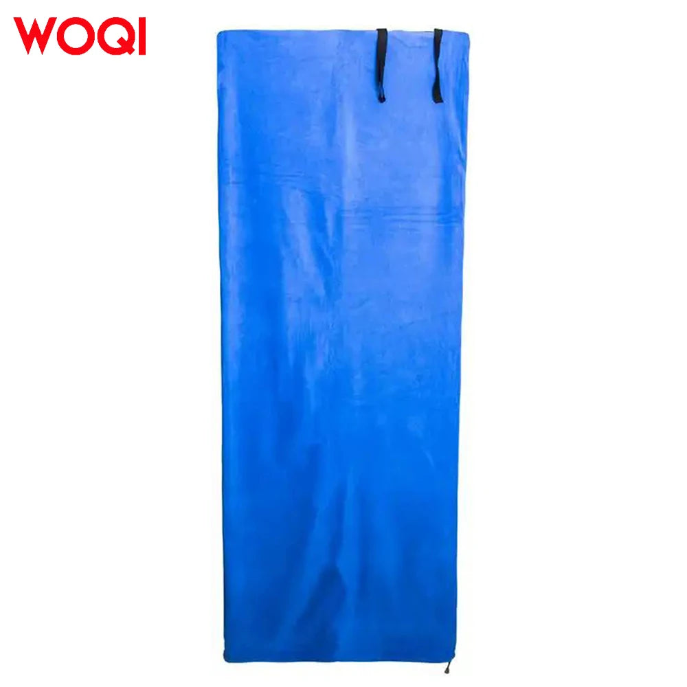 Woqi Fleece Sleeping Bag Liner Warm Cozy Blanket Camping Sleep Sack Travel Sheet With 75" Long Full Sized Zipper