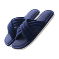 Fashion Comfortable  Plain Cross Home Wood Floor Anti-skid Indoor Men and Women Cotton and Linen Cloth slippers