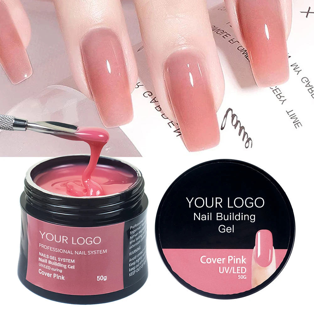 Pink Poly Nail Gel De Construction Nail Extension Acrylic Building Gel Jelly Hard Gel