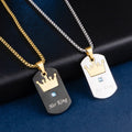 Valentine'S Day Jewelry Love Gift Gold Plated Stainless Steel Her King His Queen Couple Necklace