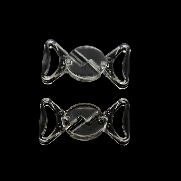 Factory Price Good Quality Clear Plastic Customizable Front Closure 15mm Swimwear Clicker Bikini Clasps Bra Clips