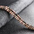 Wholesale Natural Black Stripe Rhodochrosite Rondelle Abacus Wheel Spacer Loose Beads 15.5"