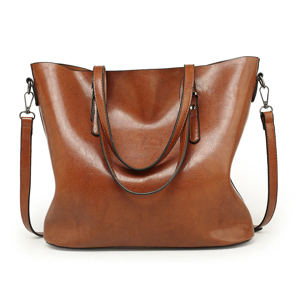 Women Fashion Shoulder Tote Bag Crossbody Handbags PU Leather Travel Bag Dropship