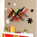Rustic Wall Mounted Mail Holder Wooden Mail Sorter Organizer Shelf with 4 Double Key Hooks Wood Wall Shelf with Hooks