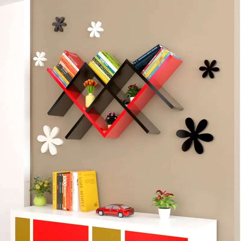 Rustic Wall Mounted Mail Holder Wooden Mail Sorter Organizer Shelf with 4 Double Key Hooks Wood Wall Shelf with Hooks