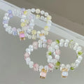 INS Fantasy Popcorn Cracked Crystal Beads Bracelet CrystalCharm Gradient Color Girl Women Friendship Bracelets Jewelry Gift