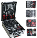 GTYPRO Popular 187PCS Hand Tool Set Aluminum case Rolling Tool Box Socket Set Wrench Spanner Auto Car Repair Kit 188 PCS Cheap