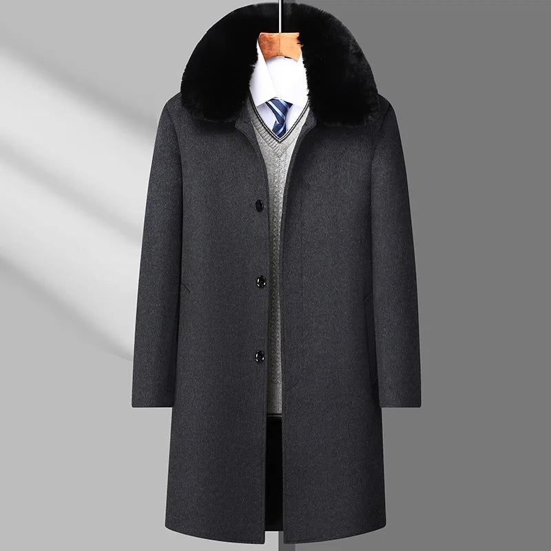 Autumn Outwear Printed Trench Coat Embroidered Logo 2024 Long Trench Coat Men Custom Dropshipping
