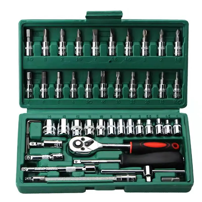 1/2 3/4 Impact Socket Drill Bit CR-V Material Kidea Set Reatchet Wrench Allen Hex Key Hand Automotive Tools Kit Repair Car