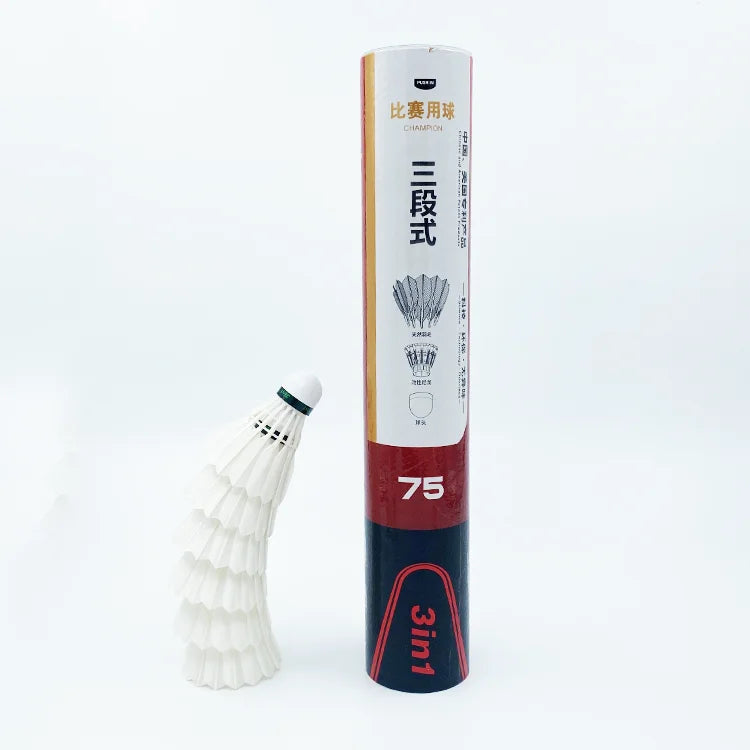 Dmantis D75 3in1 Best-Selling Hybrid Shuttlecock 1st Class Natural Duck Feather OEM Custom Badminton Shuttlecock