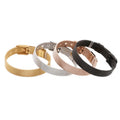 Wholesale Jewelry Titanium Steel Belt Buckle Adjustable Bangle Rose Gold Plated Engagement Jewelry