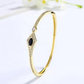 Dark Black High Quality Fine Beautiful 18K Gold Adjustable Customizable Bracelets Couple Bracelet for Women