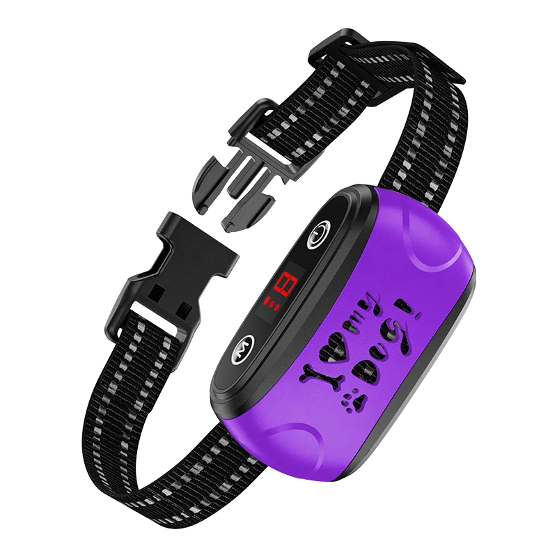 Smart Safety Protection Battery Vibration Intelligent Bark Deterrents Automatic/Fixed Vibration Stop Barking Dog Collar