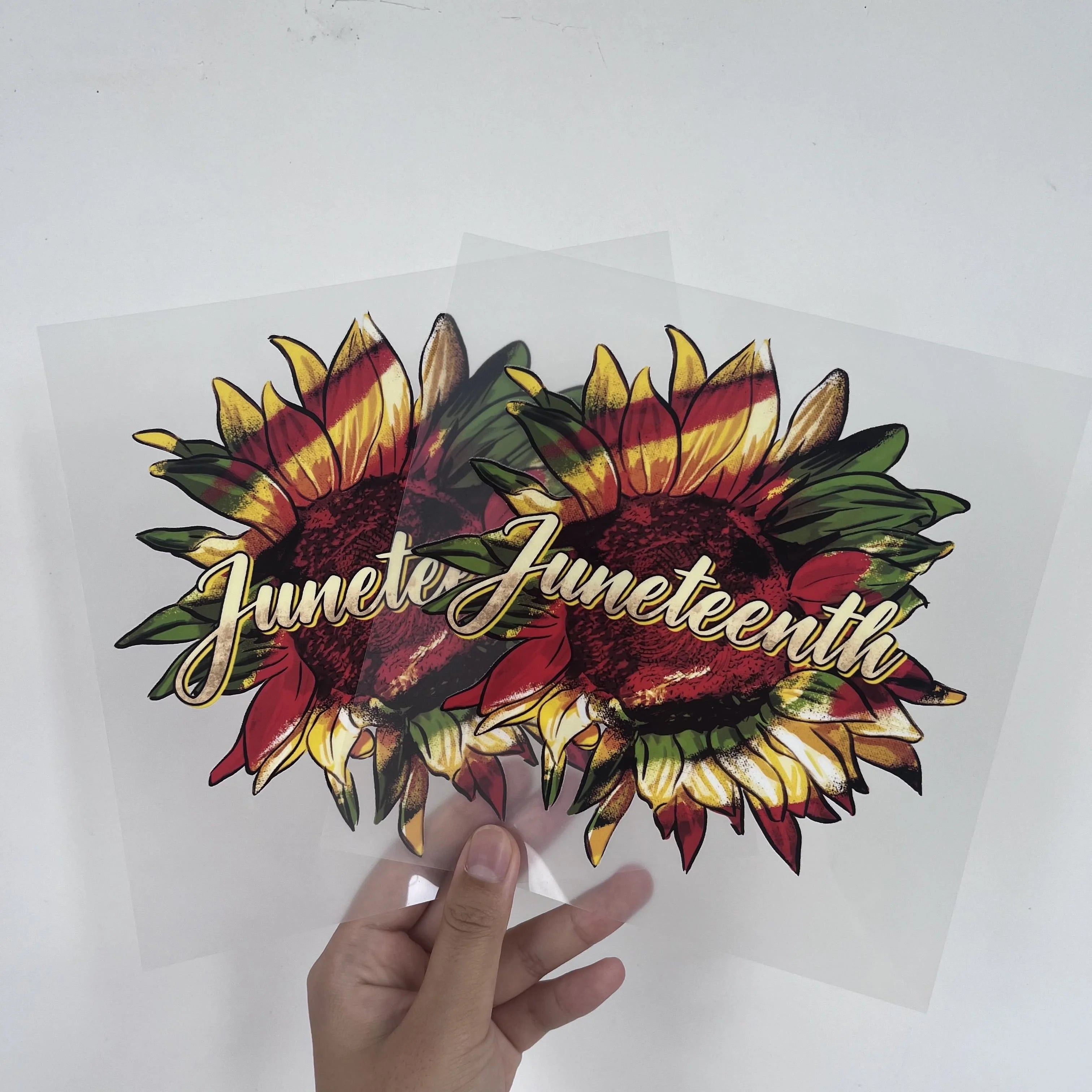 Juneteenth Black History Custom Durable Plastisol Heat Transfer Printing Vinyl Stickers Ready Press Eco-friendly Smooth Surface