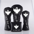 Customized Logo All Black Soft Pu Synthetic Durable Leather Driver Head cover