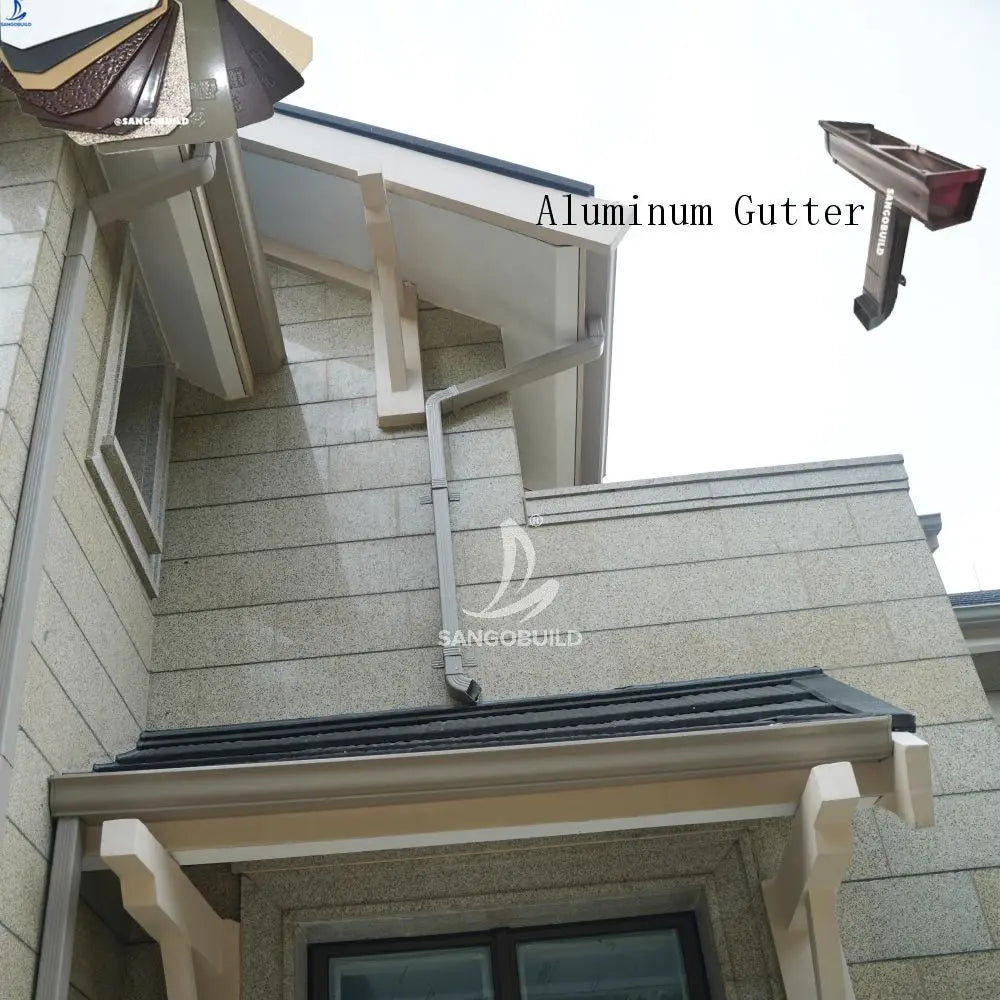 Philippines Price of Roof Gutter Rectangular Rain Chain 7 Inch Aluminium Rain Gutters