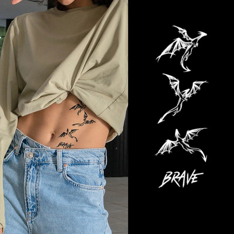 1000 Design Customize Support Brave Dragon Temporary Henna Tattoo Waterproof Herbal Flower Tattoo Sticker Black Hand Plant Based