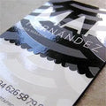 Luxury Custom Paper Business Cards  Eco Friendly Double Side Letterpress Printing Silver Foil Name Card