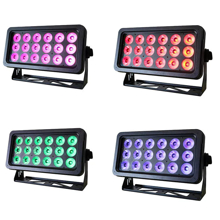 Waterproof IP65 18X20W RGBWA UV LED City Color Light LED Flood Wash Outdoor Wall Washer