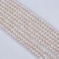 7-8mm/8-9mm Fresh Water Pearls Potato Shape White Bead Pearl Strand for Jewelry Making