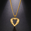 Myshape New in Heart Pendant Necklace Women Stainless Steel Gold Color Sweater Chain 2022 Kpop Jewelry Christmas Gift for Lover