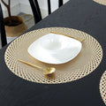 Tabletex PVC Dinning Kitchen Table Pad Waterproof Anti-slip Round Hollow Designer Placemat Luxury Home Decor