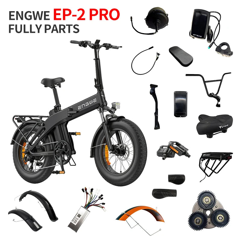 Accessories for the for Engwe E26 Bike T14 Motor 48Volt 350Watt 750W 52V L20 2 0 Pro Battery 36V 20X4 Front Chain 48V20Ah M20