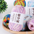 50g 80m Mix Color Cotton Nylon Blend Crochet Knitting Tube Yarn Soft Extra Washable 3mm Cotton Core Yarn