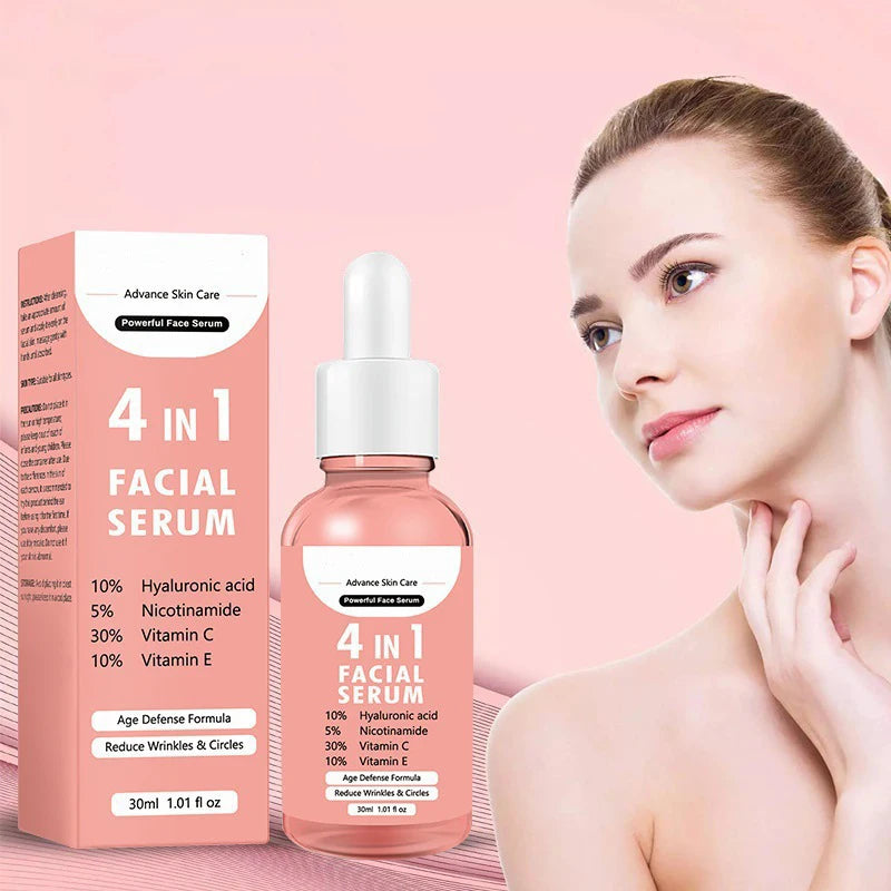 Private Label Advance Skin Care Powerful Face Serum Anti Aging Reduce Wrinkles & Circles 4 in 1 Facial Serum MegaBDM
