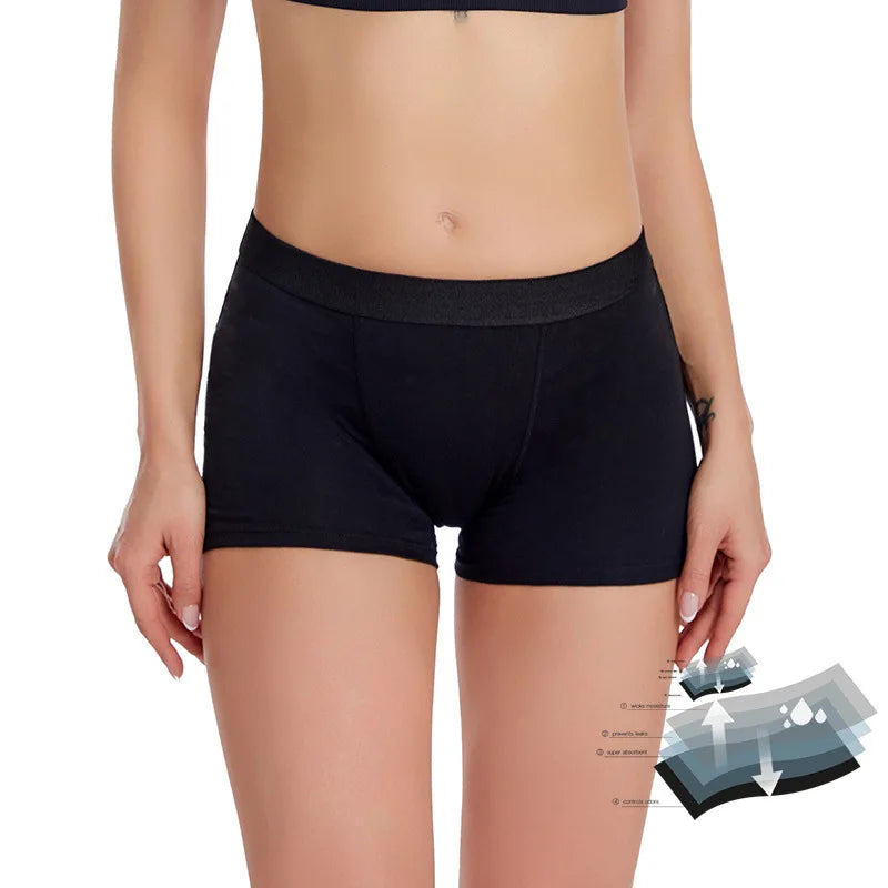 Evenyoung Fashion New Design Women Period Underwear Ladies Menstrual Panties Boxers Briefs for Menstruation