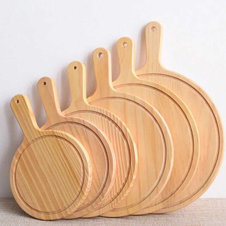 Pizza Tray Hotel Tableware Wooden Tray Solid Wood Barbecue Tableware