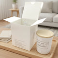 Custom Luxury Recyclable Self Erecting Paperboard Candle Gift Boxes with Gold Foil Offset Printing