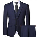 Customized Classic Luxury Double Breasted Button Fly Men's Business Suit Waterproof Anti-Wrinkle Polyester/Cotton Fabric Factory