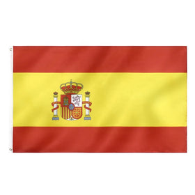 3x5ft Polyester Silk Screen Printed Double-Sided Spain Flag with 2 Grommets Strong Double-Stitched