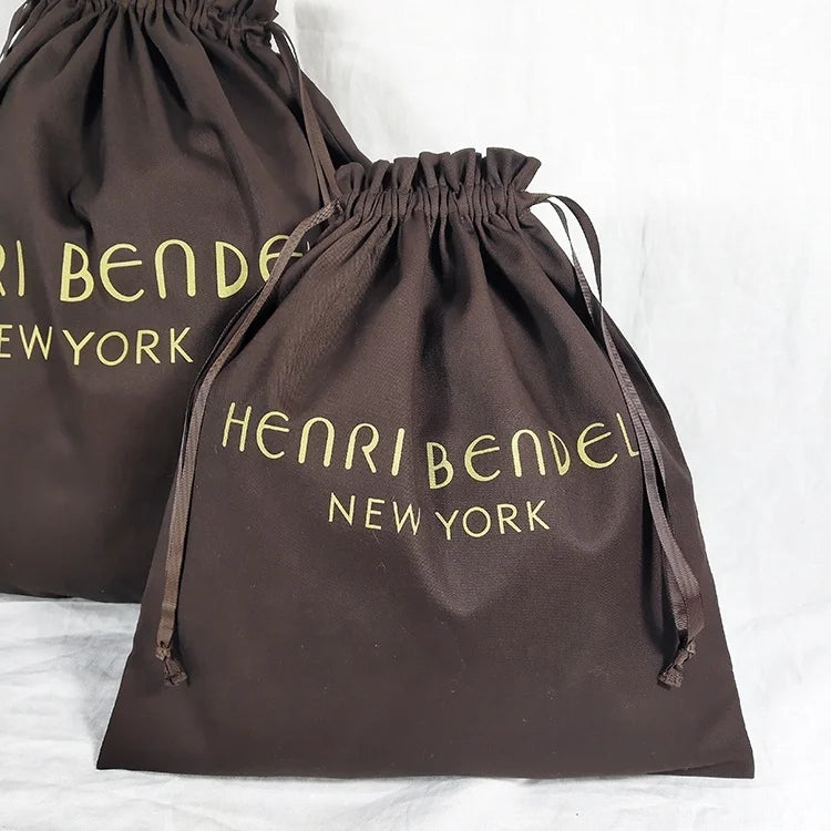 Custom Recycle Large Luxury Silk Satin Dust Bag for Handbag Dust Shoe Satin Dust Drawstring Silk Bags With Logo Printing