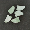 Huiying Hot Seller Natural v Shape Guasha Facial Massager Skin Care Green Xiuyan Jade Face Gua Sha Stone