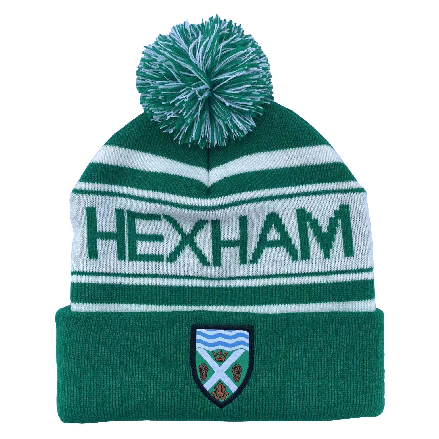 Colorful Stripped Sport Jacquard Customize Made Embroidery Hats Bobble Knit Hat Pom Pom Beanie With Custom logo