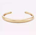 High Quality 18K Gold Plated Everyday Bracelet Simply Dome Opening Cuff Bangle for Women's Jewelry Fashionable Bangles