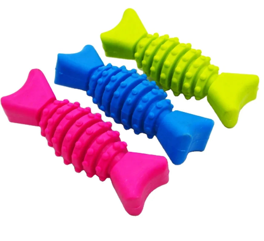 Wholesale Newest Colorful Sturdy Bone Shape TPR Pet Dog Chew Toy