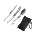 EDC Outdoor Folding Camping Picnic Spoons and Forks Set Travel Camping Utensils MegaBDM