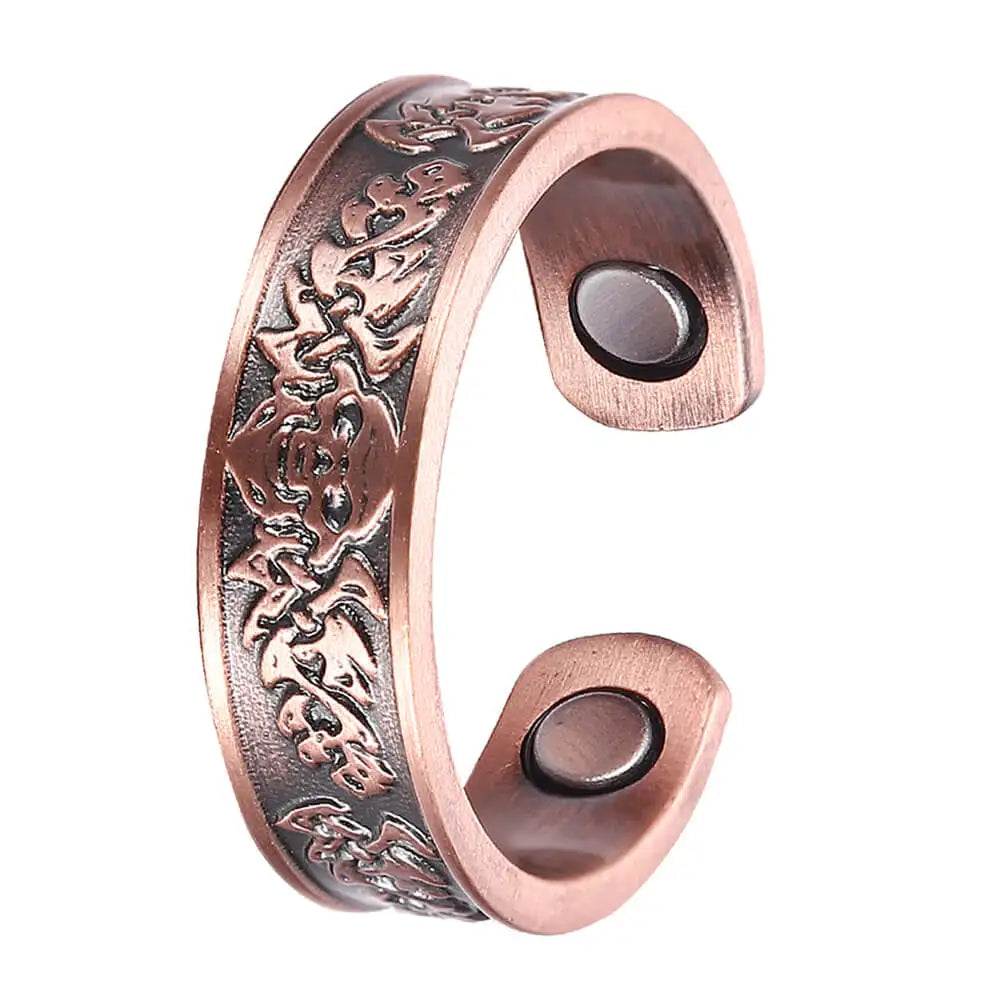 Bio Magnetic Adjustable Wholesale Multiple Design Solid 99.99% Pure Copper Therapy Threaded Copper Ring