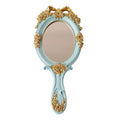 European Vintage Handheld Single Sided Cosmetic Mirror Lighted Oval Shape Zinc Alloy Finishing Skylark