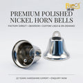 Silver Metal Large Jingle Bells Christmas Holiday Decor Bell Shiny Bulk Wholesale High Polish Loud Ringing Durable Festive