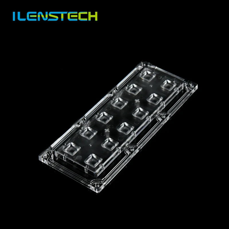 2x6 PC Lens Module 90x90 Degree Oval Distribution Led Optics IP67