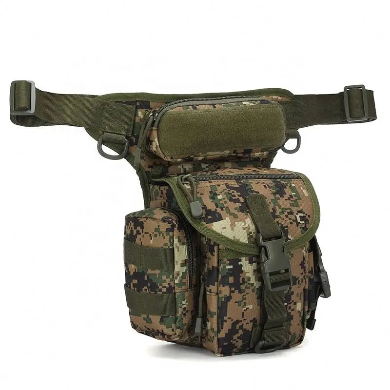 GERANNUR Drop Leg Bag for Men Metal Detecting Pouch Tactical Outdoor Thigh Waist Tool Bag Pack