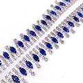 Cheap Costume Sewing Accessories Rhinestone Trimming Silver Crystal Fringe for Cloth Trim Decoration