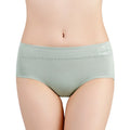 Women's Breathable Elastic Mid-Waist Underwear Large Size Comfort Briefs Solid Pattern Everyday High Cut for Adults