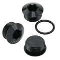 Haofa Black Anodized Billet Aluminum Hex Head Male Orb 4/6/8/10/12 an Plug ORB Port Plug With O Ring
