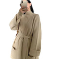 M 0576 Women's 3 Sets Sweater Suit High Neck Pullover Knitted Long Sleeve Top Cardigan Long Pants Sweater Suits Women's Sweater