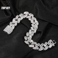 14mm CZ baguette Iced Out Bracelet Hip Hop Bling 5A Cubic Zircon Women Fashion Bracelet Luxury Diamond Cuban Bracelet